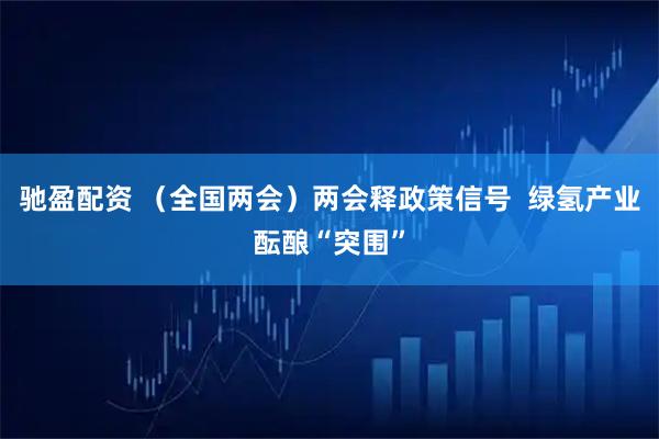 驰盈配资 （全国两会）两会释政策信号  绿氢产业酝酿“突围”
