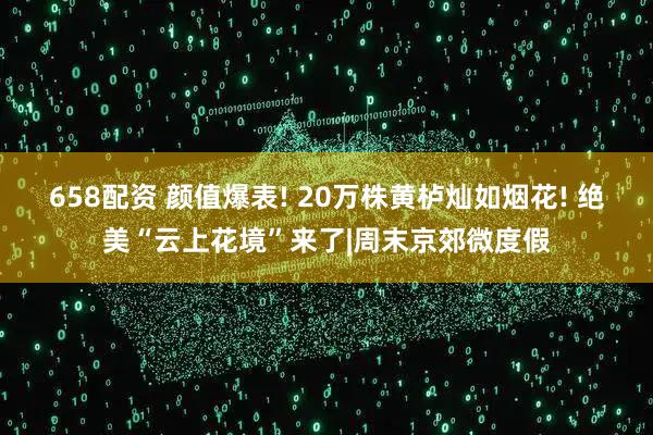 658配资 颜值爆表! 20万株黄栌灿如烟花! 绝美“云上花境”来了|周末京郊微度假